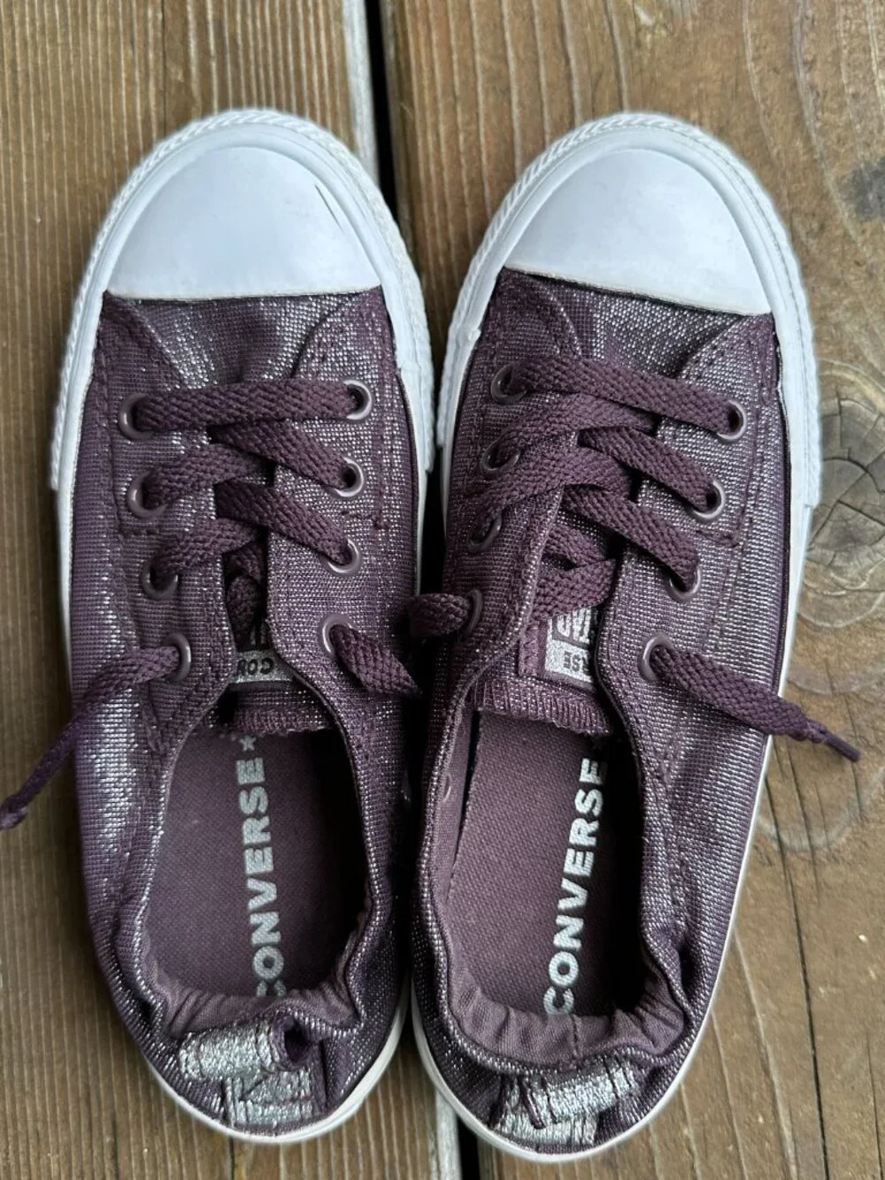 Converse - CT All Star Shoreline Metallic Purple Sneakers - Junior 13 - 662255F